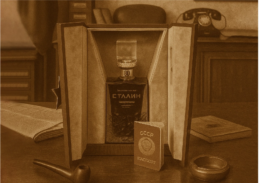 Pouring Stalin Cognac into a glass